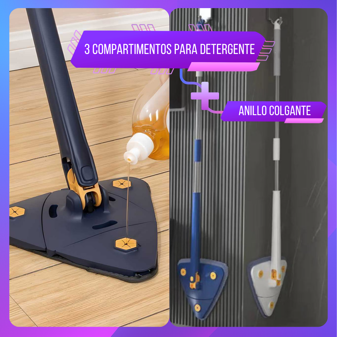 TwistClean™ – Trapeador Autoexpremible Triangular 360°