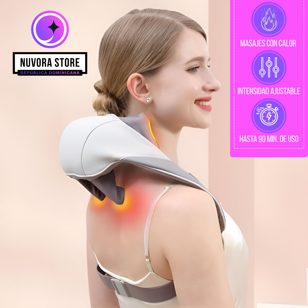 RelaxPro™ - Masajeador de Cuello inalámbrico con calor integrado