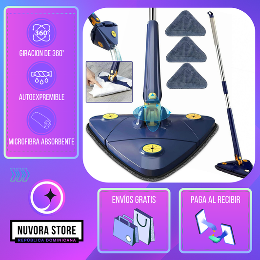 TwistClean™ – Trapeador Autoexpremible Triangular 360°